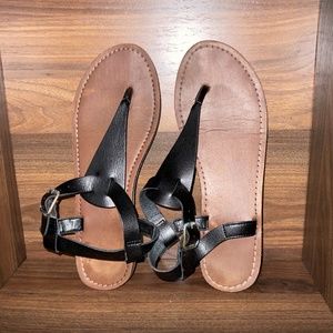 Black and brown Sandals Size 8